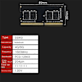 Miniatyrbild 3 av 5: DDR3 DDR3L 4GB Minnesmodul för Bärbar Dator 1333 1600 DDR3L 204Pin Sodimm Minnesmodul för Bärbar Dator