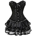 Pikkukuva 3 / 4: Seksikkäät korsettimekot naisille, plus-koko, ylitoppa burleski-korsetti ja minihame-setti, tutu-korsetti only Corset 4XL