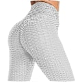 Miniatyrbild 2 av 5: Buttlyftande Anti Cellulit Leggings för Kvinnor Högmidjade Yogabyxor White L