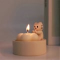Miniatyrbild 4 av 5: Tecknad Kattunge Ljusstake Harts Söt Doftljusstake B