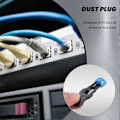 Miniatyrbild 5 av 5: 300 st Blå RJ45 Port Ethernet LAN Hub Dammskydd Plugghatt