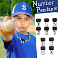 Pikkukuva 5 / 5: Numero 8 -riipus baseball-kaulakoruun urheilufaneille
