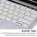 Pikkukuva 3 / 5: Erittäin ohut näppäimistön suojus, yhteensopiva Macbook Pro:n kanssa Touch Bar 13/15 tuumaa (A1706 / A1707) -näppäimistö - US-asettelu (hopea)