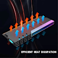 Miniatyrbild 3 av 5: Dator DDR4 DDR5 5V ARGB Sync Minnesmodul Kylare Vit