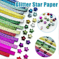 Pikkukuva 2 / 5: Glitter Diamond Star Paper Himmeä Taitettava Tähti DIY Käsintehty Origami Gradientti