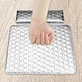 Miniatyrbild 2 av 3: Fyrkantiga Nagel Salong Kuddar Set Hjärta Mönster Handkudde Pad PU Läder Manikyr Handledsstöd (Silver)