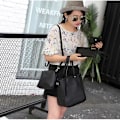Miniatyrbillede 4 af 4: Lovevook Håndtaske Dame Skuldertaske Håndtasker Tote Taske Dame Stor Designer Elegant Skuldertaske Hank Taske Sæt Sort-sort