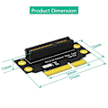 Miniatyrbild 3 av 5: PCI-e 4X 3.0 90-graders omvänd hane till hona Riser-kort för 2U-server