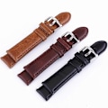 Pikkukuva 4 / 5: 18/20/22/24mm Vaihto Universal Keinonahkainen Kellon Ranneke Lug-nastalla Black 22mm