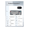 Miniatyrbild 4 av 5: 2.4G Trådlöst Tangentbord Mus Combo Bluetooth Färgglatt Tangentbord