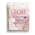 Miniatyrbild 3 av 5: 100 Kuvert Utmaning Pärm Sparpärm för Spara 5050 Rosa