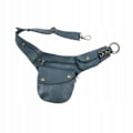 Miniatyrbild 2 av 5: Midjeväska Män Lättvikt Pu Läder Midjeväska Crossbody Väska Fanny Blå