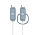 Pikkukuva 1 / 5: 2 kpl Silikoninen Latauskaapelin Suojakotelo Murtumaton Datalinjan Johdon Suoja Käämisuojus Kaapelin Kääre Yhteensopiva Iphone Androidille Typelle Blue Type-C