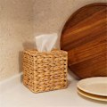 Miniatyrbild 2 av 5: Vattenhyacint Handvävd Tissue Box Omslag, Handgjord Korgservettlåda Hållare, Rustik Dekorativ på Bord och Badrum
