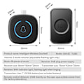 Miniatyrbillede 3 af 5: Smart Home USB Trådløs Dørklokke Vandtæt 60 Ringetoner 5 Lydstyrker, B