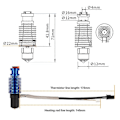 Miniatyrbild 3 av 5: V6 Hotend Kit för Voron 2.4 Prusa 3 CR10 MK3S 24V 60W Hot End
