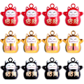 Miniatyrbillede 2 af 4: 18 stk. japanske katteklokker, lykkekatteformede jingle bells-charms til gør-det-selv-håndværk