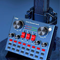 Miniatyrbild 4 av 5: V8K Audio USB Externt Ljudkort Multi Portabel Mikrofon Live Sändning Ljudkort för Mobiltelefon Dator