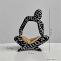 Miniatyrbild 2 av 5: Nordisk Abstrakt Resin Skulptur - Tänkare Figurin Staty A