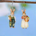 Miniatyrbild 4 av 5: Söta Påskhare Örhängen 2D Akryl Örhängen