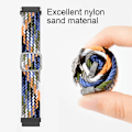 Miniatyrbillede 5 af 5: Urrem Elastisk Justerbar Nylon Flettet 20mm/22mm Armbånd Håndledsrem Udskiftning Kompatibel Samsung Rainbow Number 2 20 mm