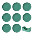 Miniatyrbild 1 av 5: 8 st Lätta Plasttallrikar Okrossbara Återanvändbara Mattallrikar Diskmaskinsäkra Färgglada Tallrikar för Kök Vardag Campingtallrikar Green Round