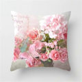 Miniatyrbillede 1 af 5: Rose Pæon Blomst Pudebetræk Pudevar Hjem Have Sofa Dekoration 10