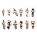 Pikkukuva 1 / 3: 12 kpl Alloy Personalized Crystal Crown Sormukset Muoti Kynsien Koristelu Nivelrengas