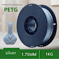 Miniatyrbillede 2 af 5: 1,75 mm 3D-printer Normal PLA-filament sølv 1000 g pr. spole