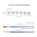 Miniatyrbillede 2 af 5: 20 strimler 120 potter malingsstrimler og 20 stykker pensler, 3 ml/0,17 oz