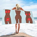 Miniatyrbild 2 av 5: Strandhandduk Absorberande Mjuk Mikrofiber Strandhandduk Snabbtorkande Sexig Badhandduk för Badrum Pool Camping Resor