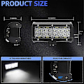Miniatyrbillede 4 af 5: 7 tommer LED lysbjælke, 120W 12000Lm LED Pod lys Arbejdslamper 2 stk