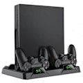 Pikkukuva 1 / 5: Ps4 Pystyteline All-In-One Ps4 Pystyteline Teline Jäähdytystuuletin Yhteensopiva Playstation 4 Pro/Slim -konsolin Kanssa