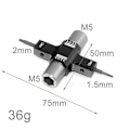 Pikkukuva 5 / 5: M5-nelikulma-avain sisäänrakennetulla yksisuuntaisella laakerityökalulla 1,5 mm / 2 mm