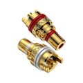 Miniatyrbillede 2 af 5: High-End Solid Kobber 24K Forgyldt Hun Jack Stik