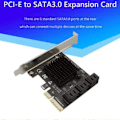 Pikkukuva 3 / 5: PCI-E 6 Portin SATA-kortti PCI-E 4X -kortit PCI Express - SATA 3.0 6 Portin SATA III 6Gbps PCIE X4 -laajennuskortti