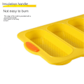 Miniatyrbild 5 av 5: 4-Facks Form för Franska Kakor, Fransk DIY Liten Brödform Non-Stick Vit