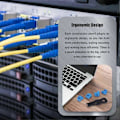 Miniatyrbild 4 av 5: 300 st Blå RJ45 Port Ethernet LAN Hub Dammskydd Plugghatt