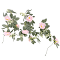 Miniatyrbillede 1 af 5: 1 stk./2 stk. kunstig blomsterranke 2 m rosenbladranke guirlande med 8 kameliablomster simuleret kameliablomststreng til fest bryllup væg Pink 1pc