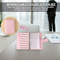 Miniatyrbild 2 av 5: PU Läder Budget Organizer Pärm Kontant Kuvert System Set, för Pengaplanerare för Förvaring Kontanter Co