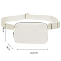 Miniatyrbild 2 av 5: KXJ-Bältesväska för Kvinnor Trendiga Magväskor Crossbody Väska Midjeväska för Vandring Promenader Cykling Resor Off-white
