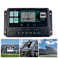 Miniatyrbild 2 av 5: Solarladdningsregulator 12V 24V Solpanel PV-regulator för Lifepo4 Litium GEL Blybatteri 80A