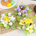 Miniatyrbild 3 av 5: Påskägg Krans Bordsdekoration Dekorativa Påskblommor Utsökt Vårkrans Dekor för Inomhusbruk