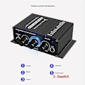 Pikkukuva 2 / 5: Autoteatterivahvistin 2-kanavainen vahvistin USB/SD AUX-tulo