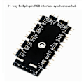 Miniatyrbild 3 av 5: Moderkort 1 till 11 5V 3 Pin PWM Kylfläkt HUB 4PIN IDE Strömförsörjning