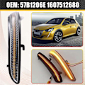 Miniatyrbild 5 av 5: Dynamisk LED Sidobackspegel Blinkers Flytande Ljus för 208 2008 2012-2020 för C3 Som Visat