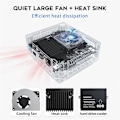 Miniatyrbillede 1 af 5: 8G+256G Computer Host Mini S N5095 PC Quad-core 4K UHD (EU)