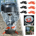 Miniatyrbild 3 av 3: Utomhusspis Gastank Bas Stativ Fällbart Gastank Stabiliseringsfäste Black 3pcs