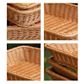 Miniatyrbillede 3 af 5: Håndlavede Rattan Arbejde Opbevaringsbakker Frugt Grøntsager Brødkurve