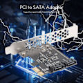 Pikkukuva 2 / 5: PCIe Express - SATA3.0 2-Port SATA III 6G -laajennuskortti